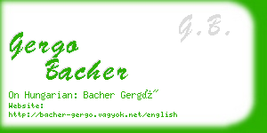 gergo bacher business card